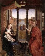 WEYDEN, Rogier van der St Luke Drawing a Portrait of the Madonna oil painting on canvas